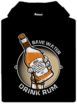 Save Water dámská mikina klokanka Black