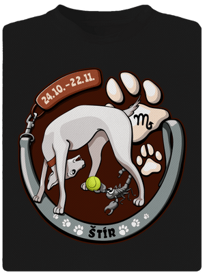 Psí horoskop: Štír pánské sportovní tričko Black