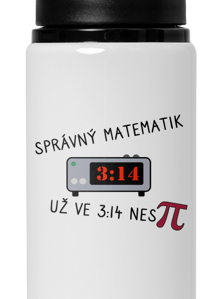 Matematik nespí lahev na vodu White