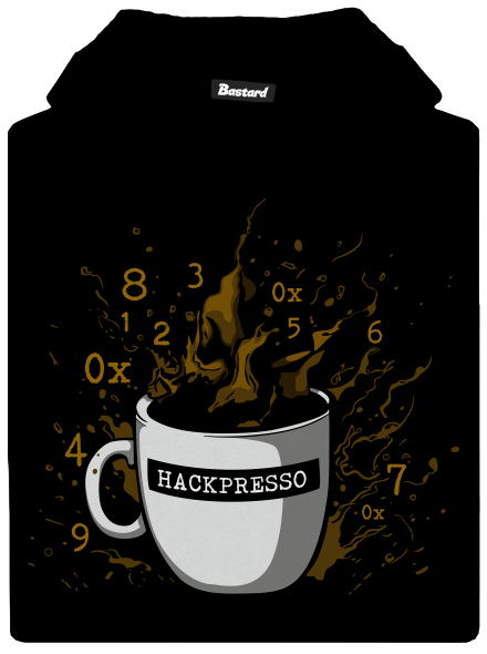 Hackpresso  dětská mikina klokanka Black