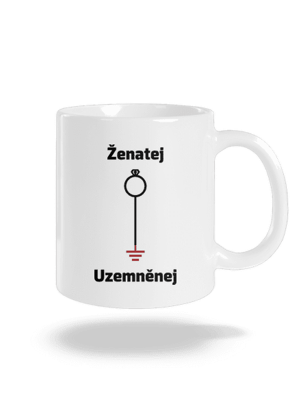 Ženatej a uzemněnej klasický hrnek White