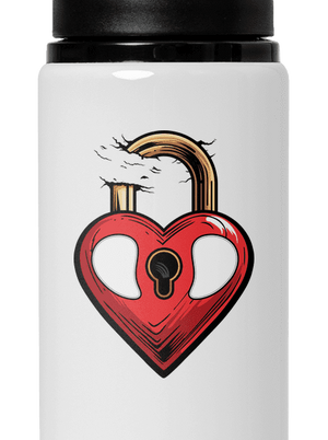 Zámek lásky lahev na vodu White