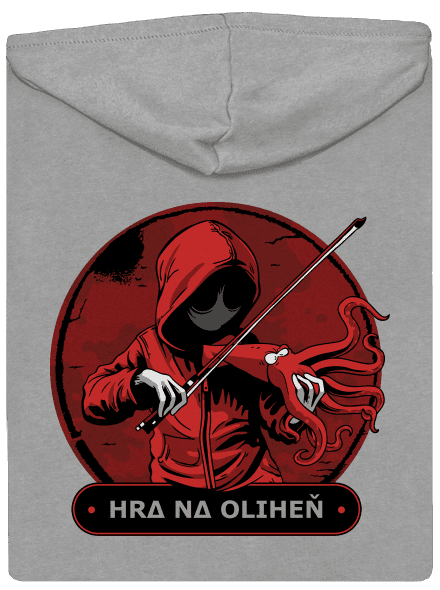 Hra na oliheň pánská mikina na zip Light Melange