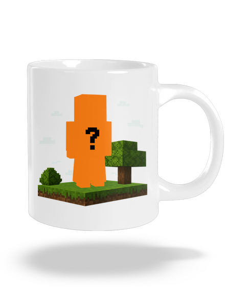 Minecraft z vlastní fotky velký hrnek White