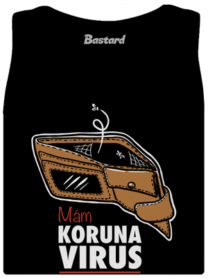 Korunavirus v peněžence dámské tílko klasické Black