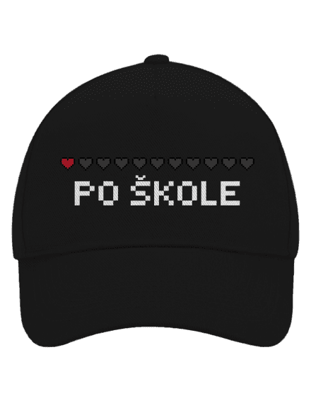 Po škole kšiltovka baseballka Black