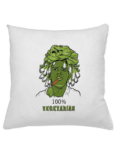 100% vegetarián polštář White