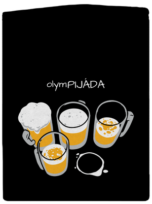 Pijáda pánská mikina na zip Black