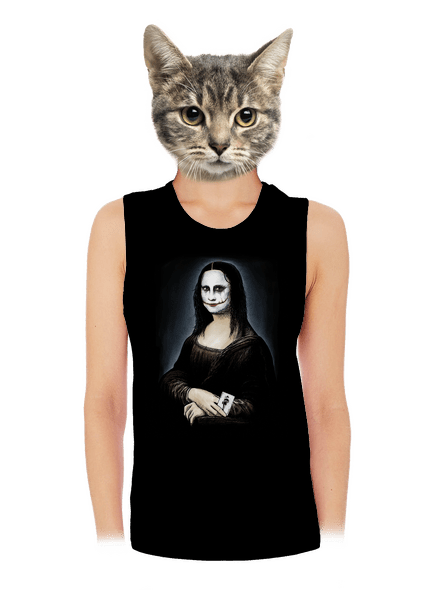 Mona Joker Lisa dámské tílko volné Black