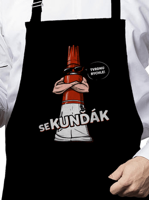 Sekunďák zástěra Black