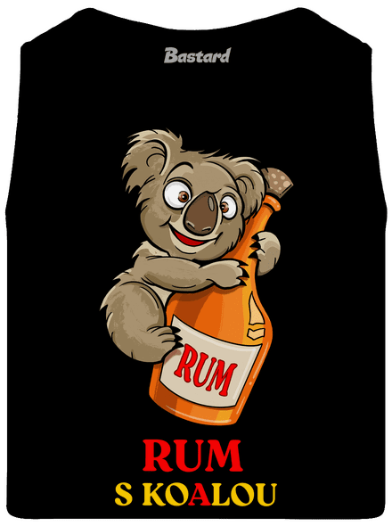 Rum s koalou pánské tílko Black