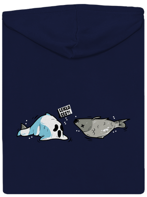 Leklá ryba pánská mikina na zip Navy