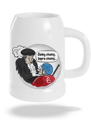 Český hokej půllitr White