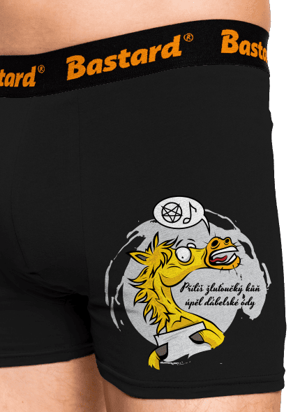 Žluťoučký kůň boxerky Black