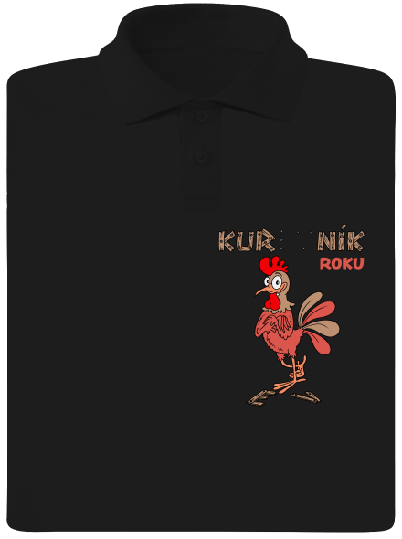 Kur(ev)ník roku pánská polokošile Black