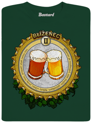 Pivní horoskop: Blíženec pánské dlouhý rukáv Bottle Green