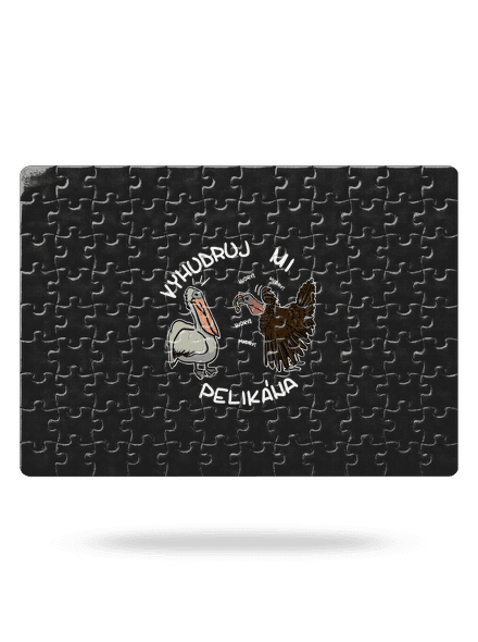 Vyhudruj mi pelikána puzzle White