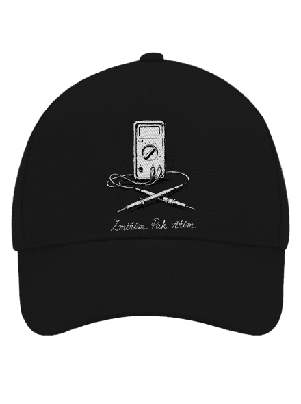 Změřím, pak věřím kšiltovka baseballka Black