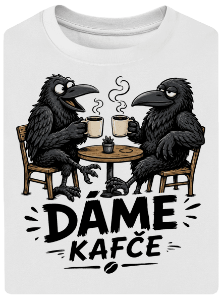 Dáme kafče unisex tričko oversized White