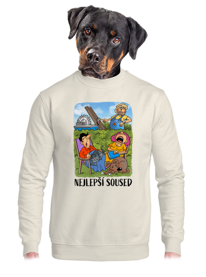 unisex mikina bez kapuce