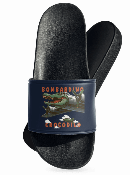 Bombardino Crocodilo – Italian Brainrot pantofle Navy