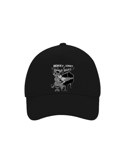Honky donky blues kšiltovka baseballka Black