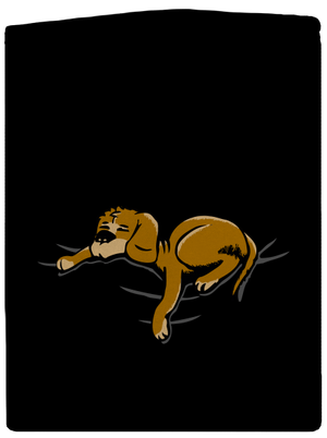 Spící pes pánská mikina na zip Black