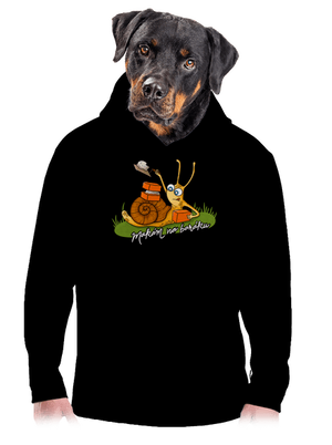 Makám na baráku pánská mikina klokanka Black