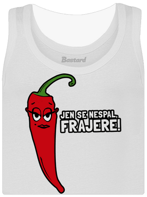 Spalující touha dámské tílko klasické White