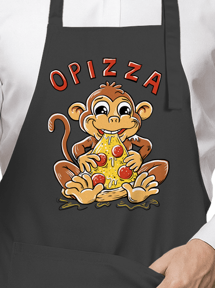 Opizza zástěra Dark Grey