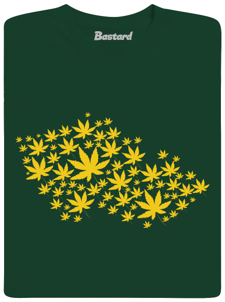 Ganja country pánské dlouhý rukáv Bottle Green