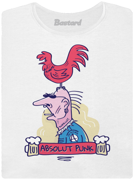 Absolut Punk dámské tričko s lemem White