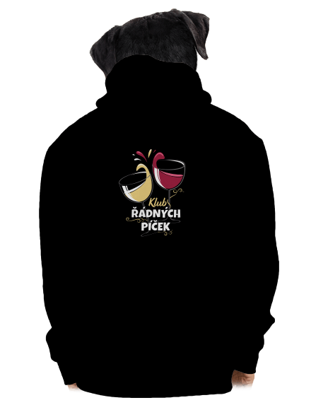 Klub řádných píček pánská mikina na zip Black