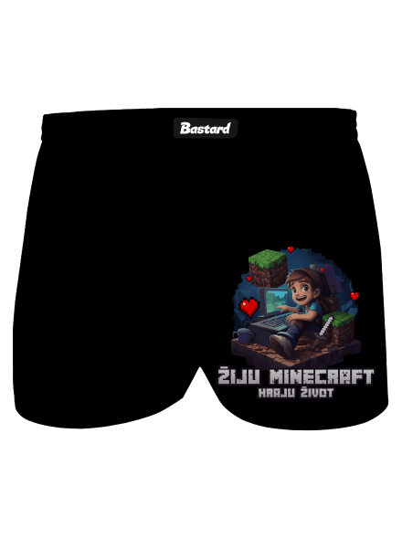 Žiju Minecraft pánské trenky Black