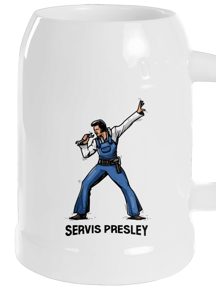 Servis Presley půllitr White
