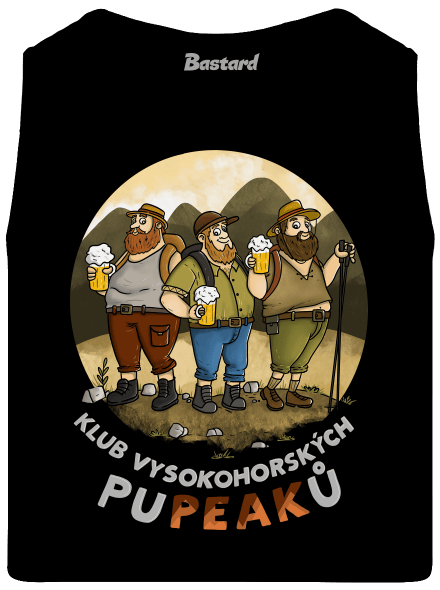 Klub pupeaků pánské tílko Black