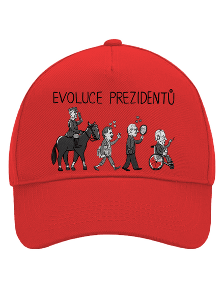 Evoluce prezidentů kšiltovka baseballka Classic Red