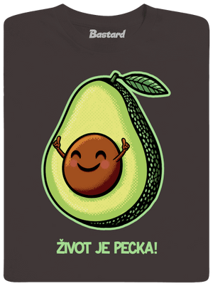 Život je pecka pánské dlouhý rukáv Bear Brown