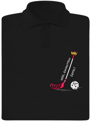 Král zahnutých čepelí - florbal pánská polokošile Black