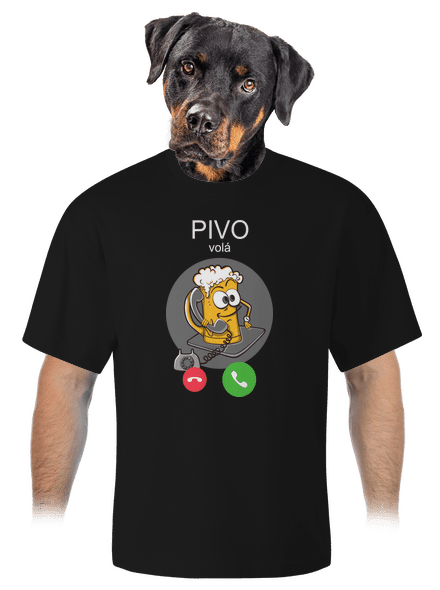 Pivo volá unisex tričko oversized Black