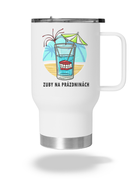 Zuby na prázdninách termohrnek White