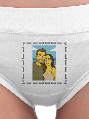 Simpsonovi z vlastní fotky dámské kalhotky White