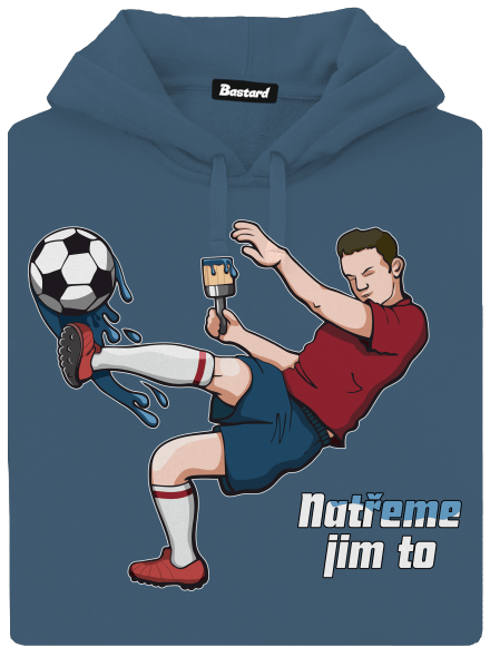 Natřeme jim to - Fotbal dámská mikina klokanka Denim