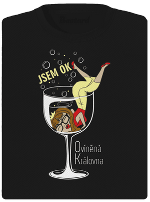 Ovíněná královna dámské sportovní tričko Black