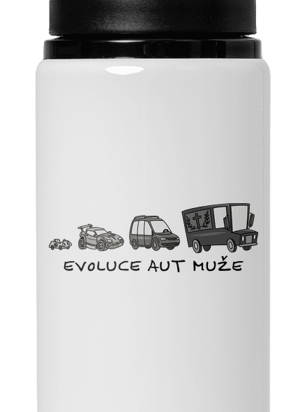 Evoluce aut muže lahev na vodu White