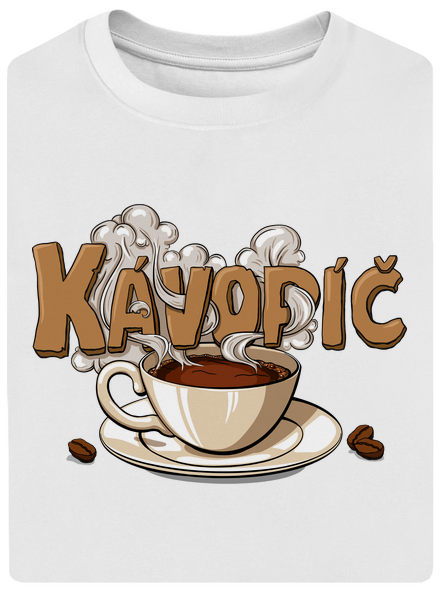 Kávopíč unisex tričko oversized White