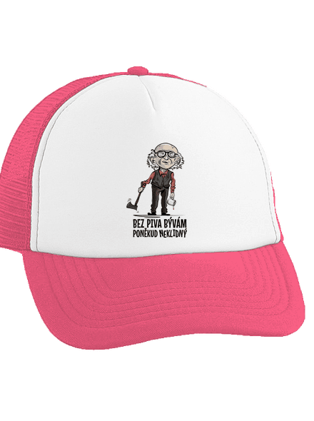 Neklidný bez piva kšiltovka truckerka Fluorescent Pink cap
