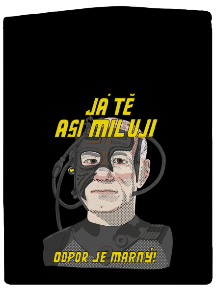 Zamilovaný Borg pánská mikina na zip Black