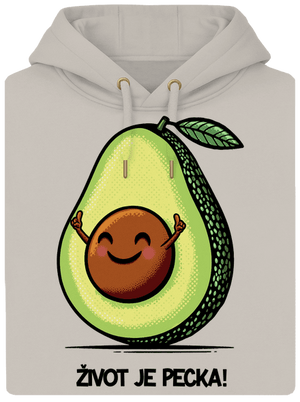 Život je pecka unisex mikina premium Pastel Macchiato