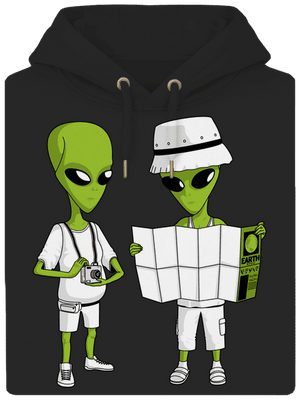 Mimozemšťané unisex mikina premium Dark Black